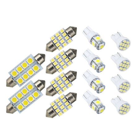 14 st Bil Interiör Ljus Registreringsskylt Lampa Insida Glödlampa Kit