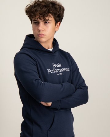 Peak Performance Jr Original Hood Blå Hoodies/Hættetrøjer Dreng - Kids Brand Store