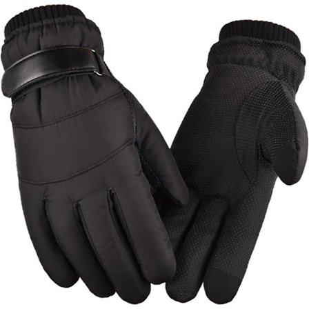 Vandtætte skihandsker til mænd, varme til sne, cykling, koldt vejr, kørsel, cykling, løb, sorte