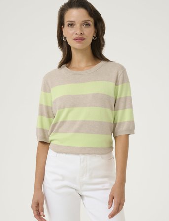 Kaffe Kalizza Striped Knit - Green - M