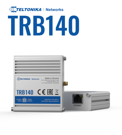 TELTONIKA · Gateway · TRB140 · LTE CAT4 RJ45 · eSIM