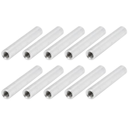 10 stk. Runde Afstandsstykker Aluminiumlegering Indvendigt Gevind Spacer Connector Søjlesæt M4x0,7mm Længde 36mm