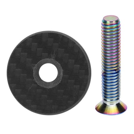 TOOPRE Sykkel Styrelagerdeksel Karbonfiber Skruer Terrengsykkel OD2 Gaffel Topplokk 28.6mm