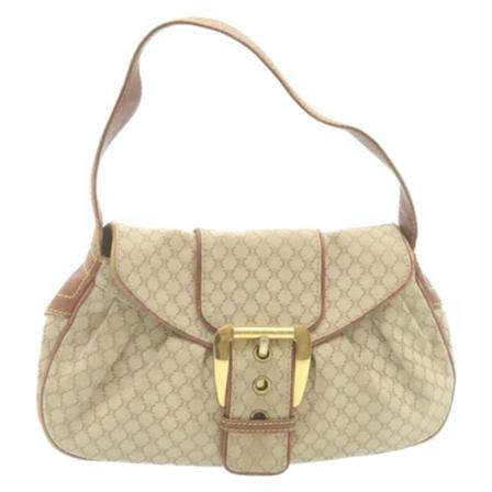 Celine Vintage, Pre-owned Shoulder Bag Beige, Dames, Maat:ONE Size,leer