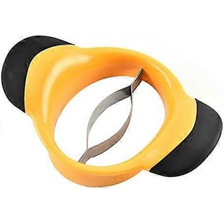 Mango Splitter, Mangoleikkuri, Ruostumattomasta Teräksestä Valmistettu Mangoleikkuri, Pehmeillä Kahvoilla, Kannettava, Keltainen