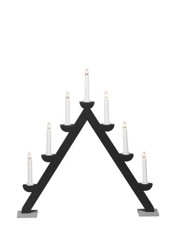 Candlestick Wood 7 Bulbs Home Lighting Christmas Lighting Electric Advent Candlesticks Musta Konstsmide