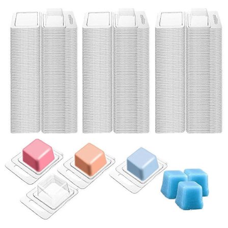 150 stk. Voks Smeltebeholder 39 ml Plastik Voks Smeltesæt til Voks Smelter Klar Voks Flip Top, Tom Lys Smelte, Firkantet