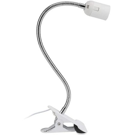 Led bordlampe base, 400mm svanehals lampeholder base, 360 graders rotation, E27 gevindport til læsning/makeup/natlæsning [energiklasse A]