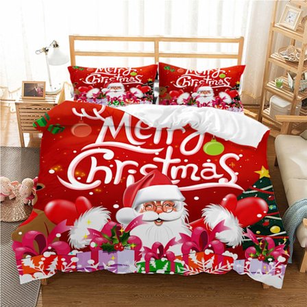 Joulu 3D Digitaalisesti Painettu Vuodevaatteet Peitto Pussilakana Yksikokoinen Kaksinkertainen