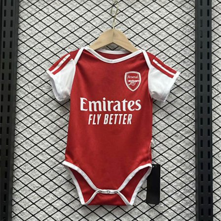 Ny 25-26 Arsenal FC Hjemme Nyfødt Baby Jumpsuit Romper Fodbolddragt Hjemme Hjemme