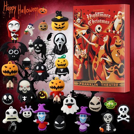 2024 Ny Halloween Jule Scary Doll Adventskalender 2024 Børn - 24 Dages Halloween Nedtællingskalender, Pre-Jul Dukke Mareridt Adventskalender
