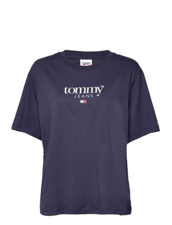 Tjw Crv Reg Essential Logo1 Ss T-shirt Top Blå Tommy Jeans
