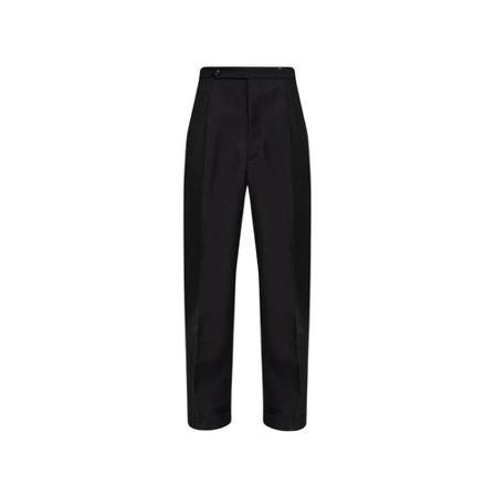 Maison Margiela, Pleat-front trousers Zwart, Heren, Maat:L,wol,Ritsen