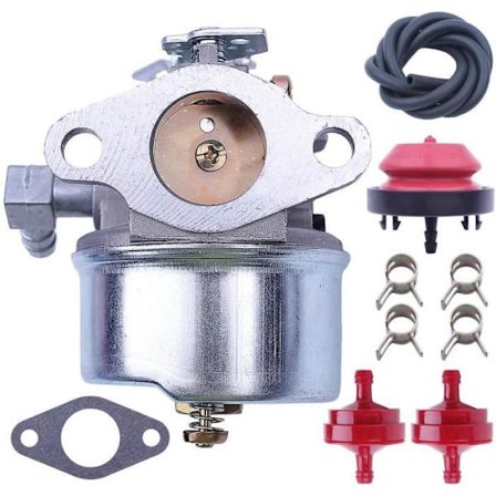 Lumikoneen kaasutin yhteensopiva Tecumseh 640298:n kanssa, paketti polttoainesuodatinletkulla, yhteensopiva Oregon 50-666 OHSK70 OH195SA:n kanssa