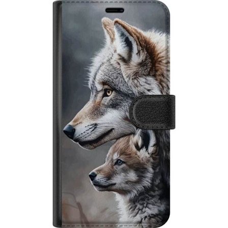 Kompatibelt Lommeboketui til Motorola Motorola Moto G85 Ulver Ville Wolf Dyr Mystikk