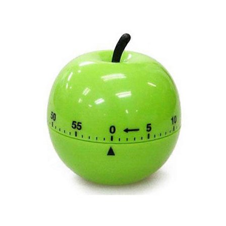 Uusi keittiöajastin, omenanmuotoinen 60 minuutin/1 tunnin mekaaninen ajastin, täyttää ruoanlaitto- ja leivontatarpeet, valmistettu BPA-vapaasta 