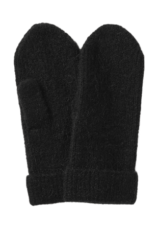 Å WOMAN Ribbstickade tumvantar JUNI Vantar & handskar Svart ONESIZE