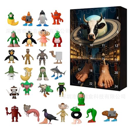 2025 Ai Shan Hai Jing Tung Tung Sahur Adventskalender, julfigurer Blind Boxes(F)