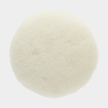 Wolschijf Mirka Lambswool Pad, Ø125 mm Grip, past op steunschijf Ø125 mm, wit