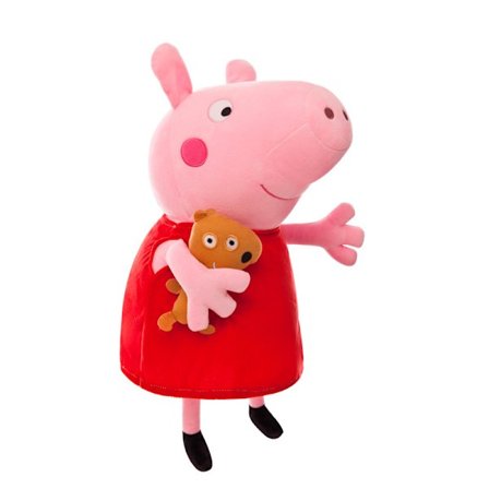Peppa Gris Familie af fire plystofte legetøjsdukker lyserød gris Peppa dukke børns feriegave dukke