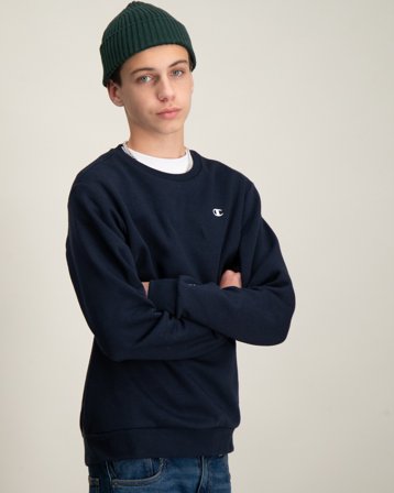 Champion Crewneck Sweatshirt Blå Tröjor Kille - Kids Brand Store