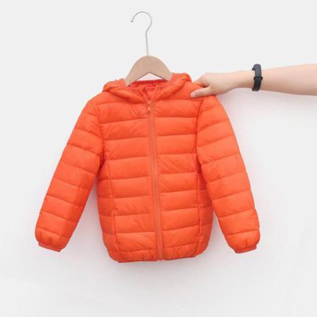 Flickor Långärmad Hooded Neck Ytterkläder Full Dragkedja Vadderad Kappa