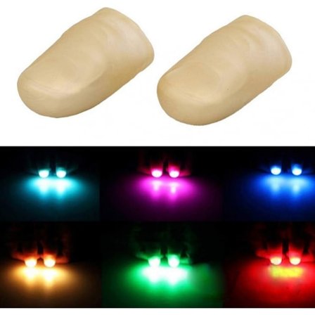 10 stk. magiske lysende tomler LED fingerlampe tommellys magisk triks T[SL]