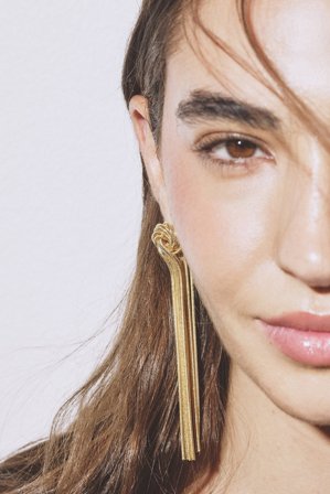 NA-KD Boucles d'oreilles avec nœud pendantes - Accessoires Nouvel An - Or - One Size