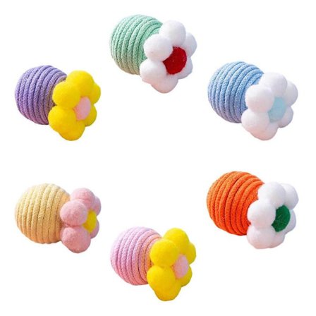 Interaktion Kattlegetøj Blomst Klokker Sikker Bomuld Teaser Lydlegetøj til Kederlige Katte Sjov Leg og Reduktion af Kedsomhed 6ST[HK]