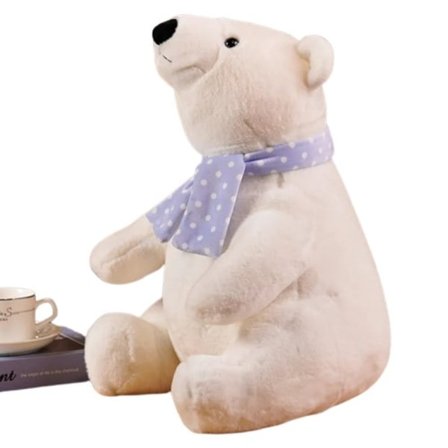 Søt is bjørn plysj leketøy mykt plysj pynt dyr skjerf is bjørn dukke rom dekorasjon