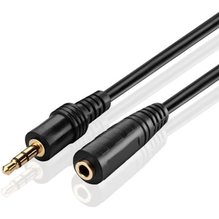 3,5 mm jackförlängning, ljudjackförlängningskabel, hane till hona