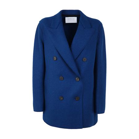 Harris Wharf London, Slouchy Peacoat Pressed Wool Blauw, Dames, Maat:XS