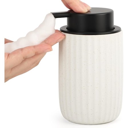 Skumtvålpump, 320ml Tom Skumflaska, Keramisk Duschtvålspump, Schampo och Duschtvålspump, Återfyllningsbar