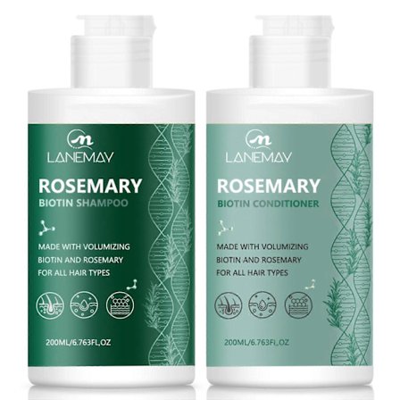 Rosmarin Schampo och Balsam Set - Schampo och Balsam Set Volymgivande Komplex med Sheasmör & Tea Tree Olja för Fint Svagt & Livlöst Hår