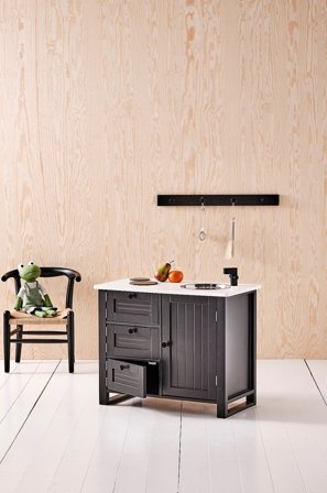 Jotex - Cocina Barnekjøkken Black mdf / metall - LA - Kjøp Barneskap & barnehyller hos Jotex