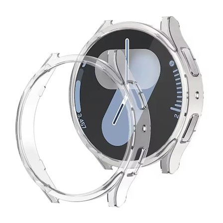 PC-skal för Samsung Galaxy Watch 7 Fodral 40mm 44mm Tillbehör Ram Skyddande Hårt Stötfångarskal Galaxy Watch7 smart klockskydd