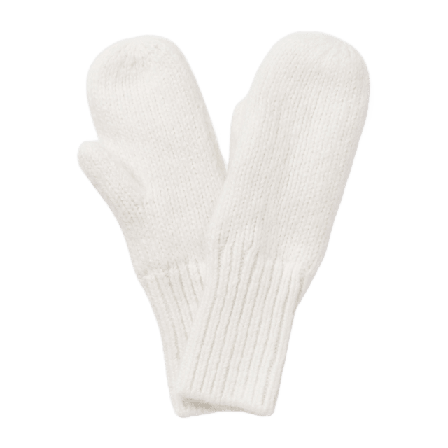 Wera Stickade tumvantar i mohairmix KATE Vantar & handskar Vit ONESIZE