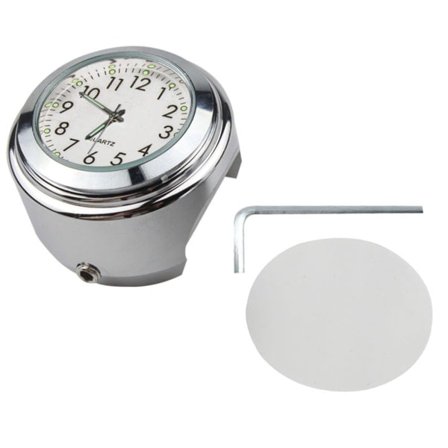 Universal Motorcykel Ur - Støv- og Vandtæt Kvarts Ur - Vandtæt Styrmonteret Ur - Motorcykel Tidsur Med Nøgle