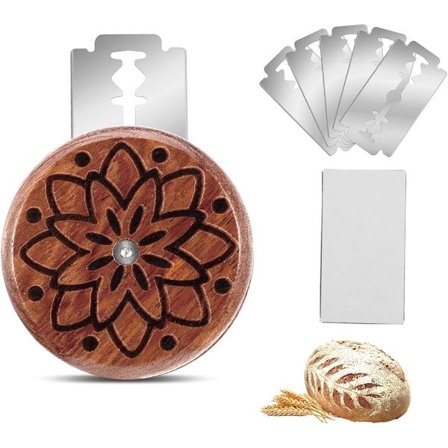 Bærbar - Rund - Brødskærer, Brødtrimmer, Skærer, Bageudstyr med 5 blade