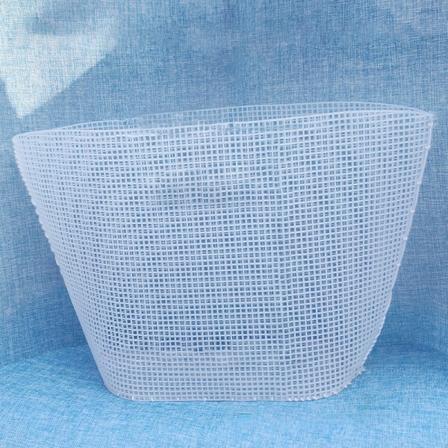 Bucket Bag Extra Stickning & Vävning Plast Mesh Ark Galt White 48cm