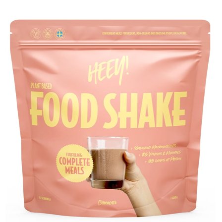 Heey! Vegansk Food Shake Måltidsersättning Choklad 1400 g