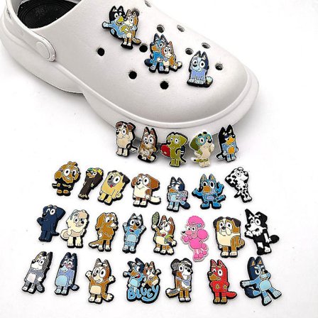 30 stk. Tegnefilm Bluey Hund Sko Charms Dekoration Til DIY Croc Clog Sandaler Tilbehør