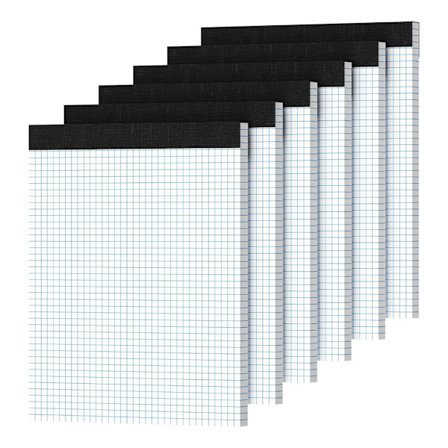 6 st A4 Anteckningsblock Pappersblock Rivbart Rutat Papper Små Skrivblock