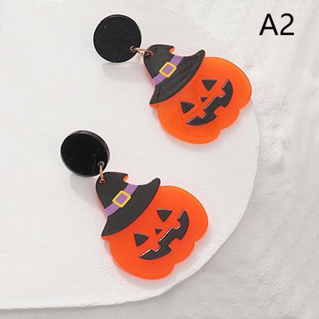 Halloween Personality Pumpkin Palm Print Färg Akryl F