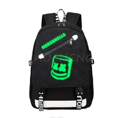 Ryggsäckar Dj Marshmello För Tonåringar Canvas Svarta Resväskor Studenter Laptopväska Pojkar Flickor Tillbaka Till Skolan Mochila Sac A Dos