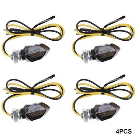 4 st/förpackning LED Blinkers Mini Rökfärgad Lins Blinkers Fram Bak Motorcykellampa, 11