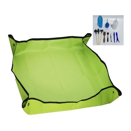 Puutarhatyökalusarja, Mini Indoor Garden Tool Set, Täydellinen työkalusarja, Sopii sisä- tai ruukkukasvatukseen, Yhteensä 11 osaa matolla KLB