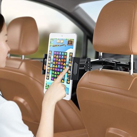 Bilfäste för surfplatta/telefon, hopfällbar förlängningsarm, 360° rotation, kompatibel med alla enheter