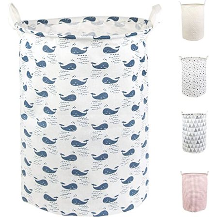 (Blåhval) 40*35cm mesh vasketøykurv og klespose - colla