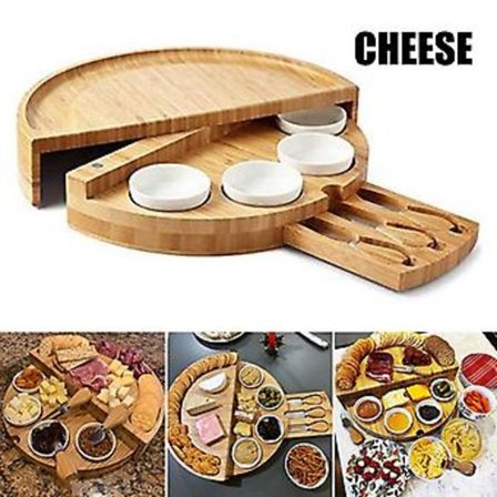 Juustolauta Kuvitelmaveitsien Sarja Liukuvalla Laatikolla Keittiövälineet Viipalointihaarukka Kauhat Leikkaa ( )